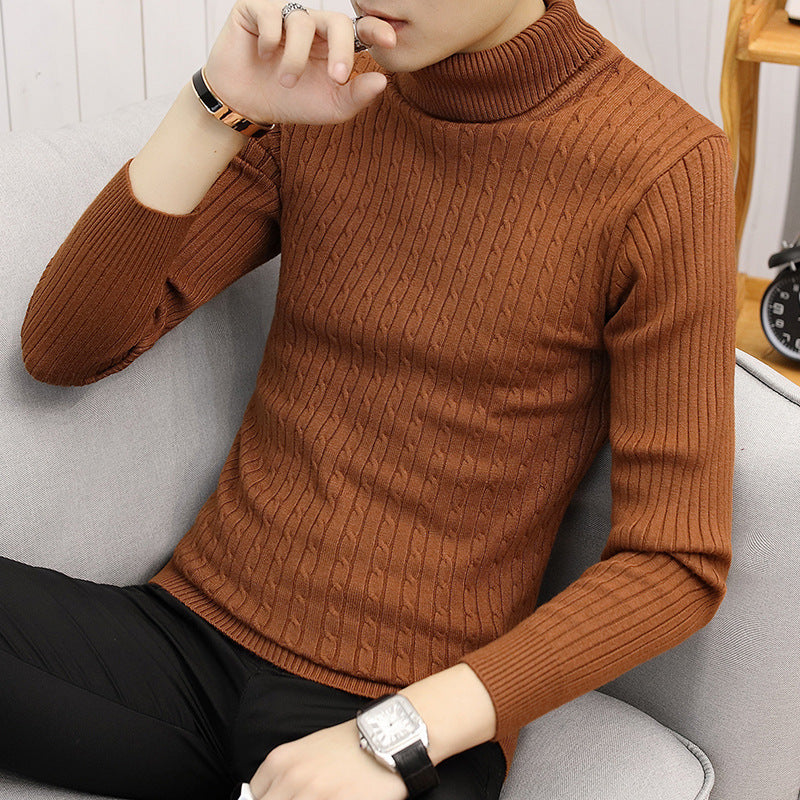 Slim-fit Sweater Men High Neck Bottoming T-shirt Sweater Men 1