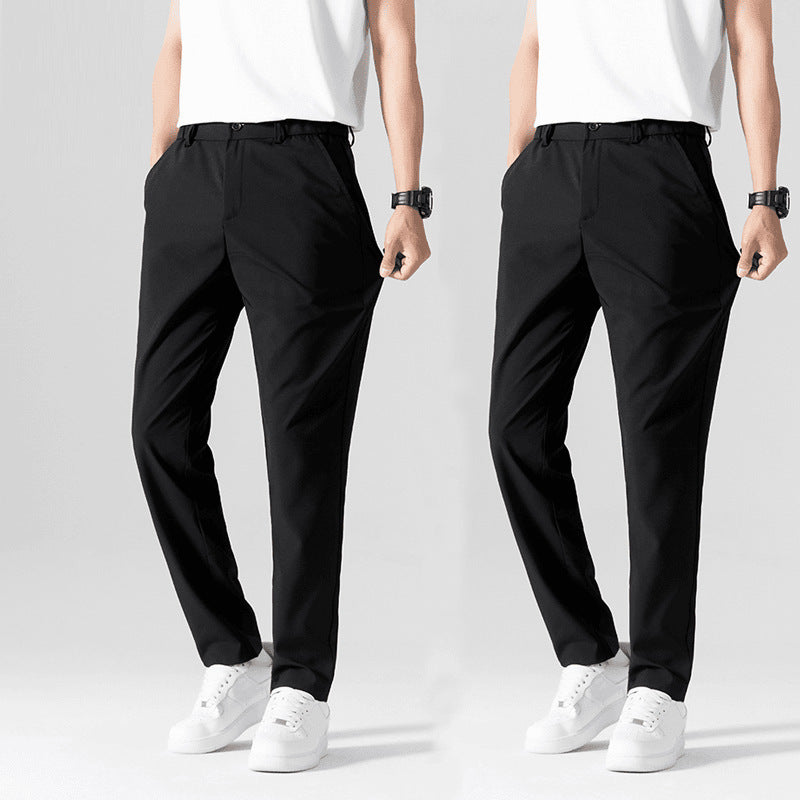 Business Casual Pants Stretch Suit Pants Men's Straight Draping UMAIR & HAYAT SELLER