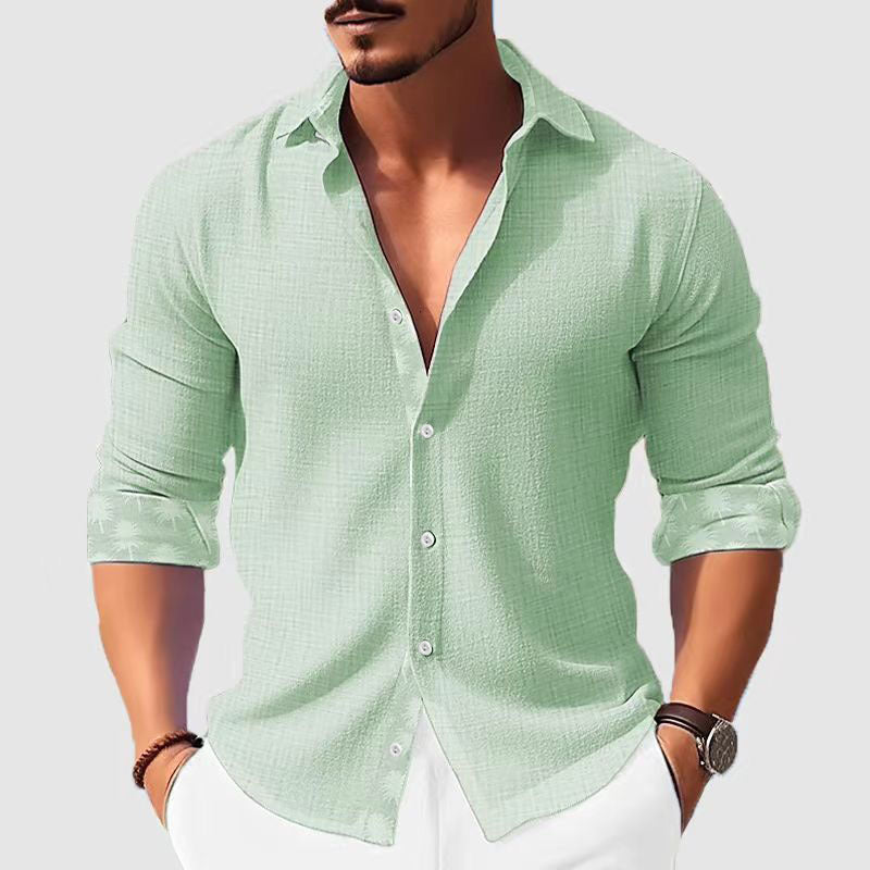 Printed Men's Clothing Fashion Long Sleeve Shirt UMAIR & HAYAT SELLER