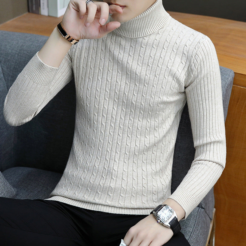 Slim-fit Sweater Men High Neck Bottoming T-shirt Sweater Men 1