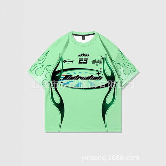 Fashion International Boutique Hot-selling Brand 3D Digital Printed Casual Short-sleeved T-shirt