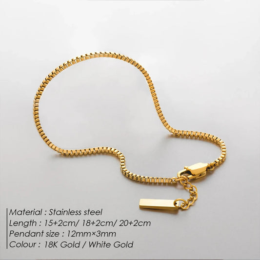 eManco Men's Personalized Creative Fashion Box Chain Bracelet European UMAIR & HAYAT SELLER