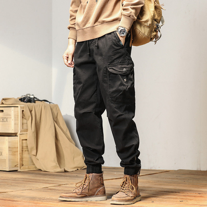 Overalls Men's Slim-fitting Ankle-tied Casual Pants Men's Pants Summer Trousers UMAIR & HAYAT SELLER