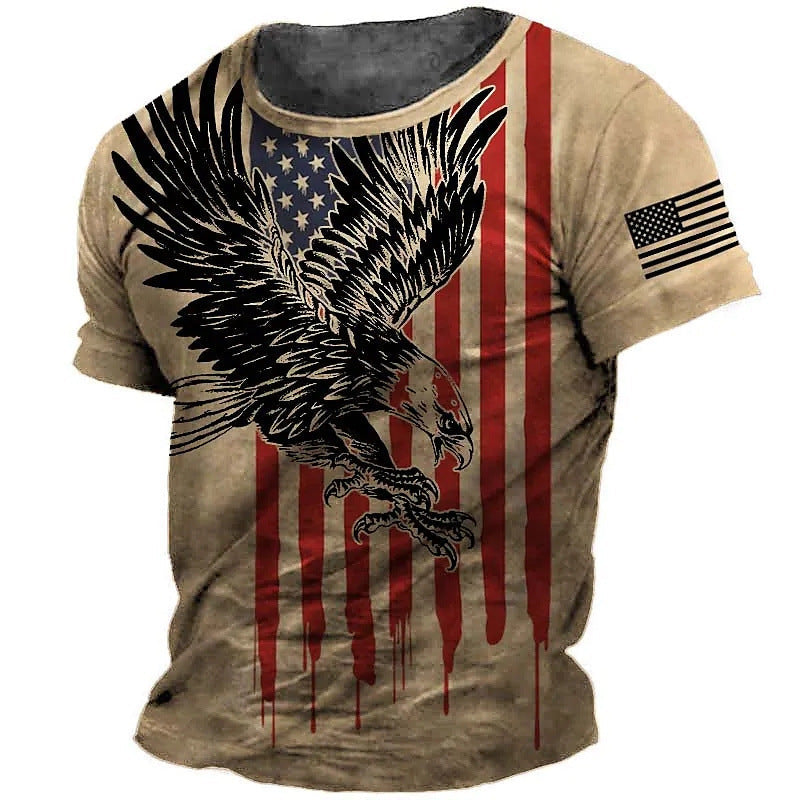 Printed Pattern Men's Short-sleeved T-shirt Casual Breathable Top UMAIR & HAYAT SELLER