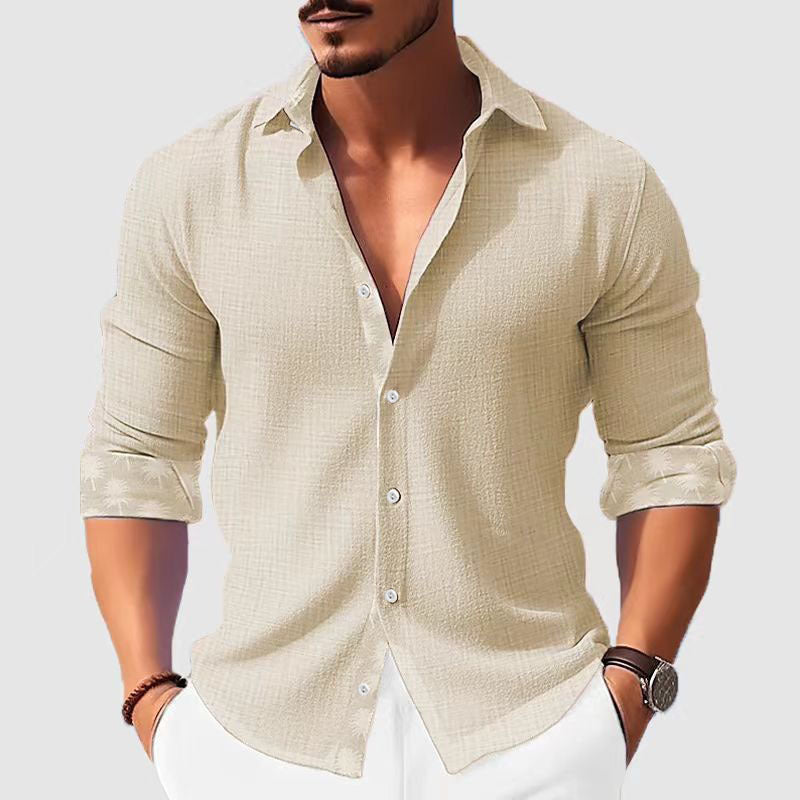Printed Men's Clothing Fashion Long Sleeve Shirt UMAIR & HAYAT SELLER