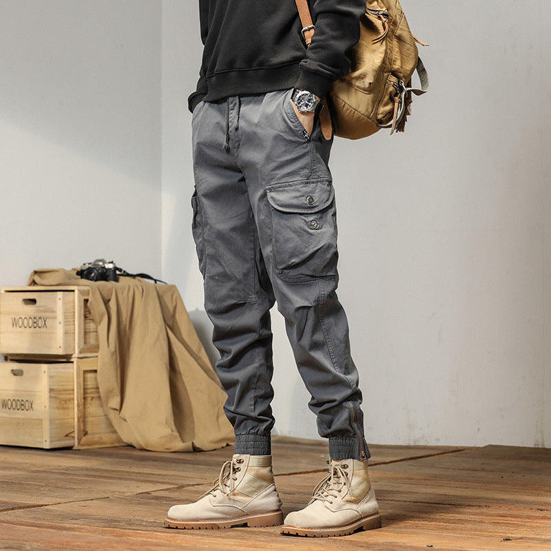 Overalls Men's Slim-fitting Ankle-tied Casual Pants Men's Pants Summer Trousers UMAIR & HAYAT SELLER
