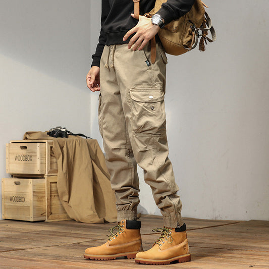 Overalls Men's Slim-fitting Ankle-tied Casual Pants Men's Pants Summer Trousers UMAIR & HAYAT SELLER