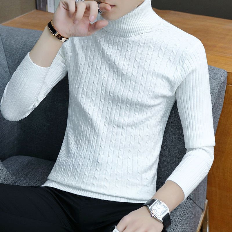 Slim-fit Sweater Men High Neck Bottoming T-shirt Sweater Men 1
