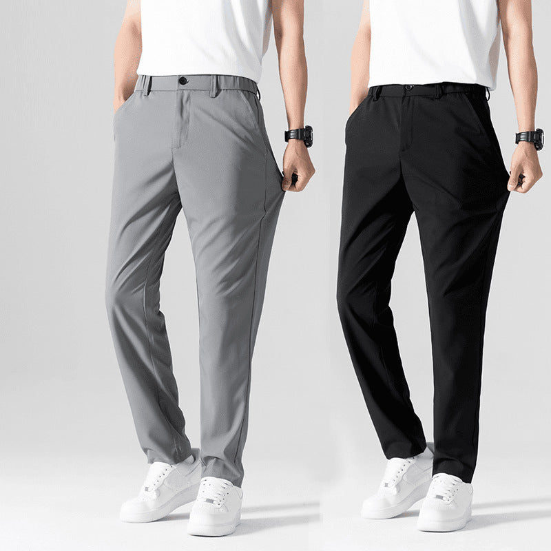 Business Casual Pants Stretch Suit Pants Men's Straight Draping UMAIR & HAYAT SELLER