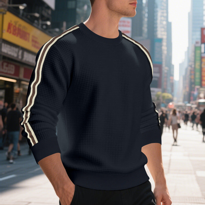 Casual Men's Loose Round Neck Sweater Thin 1
