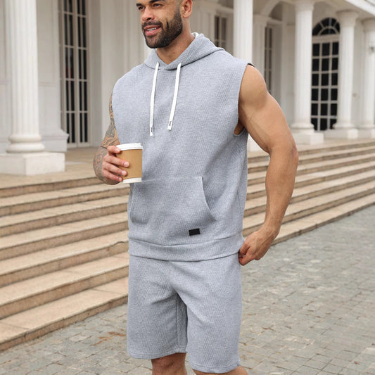 Sleeveless Vest Top Men's Waistcoat Hooded 1