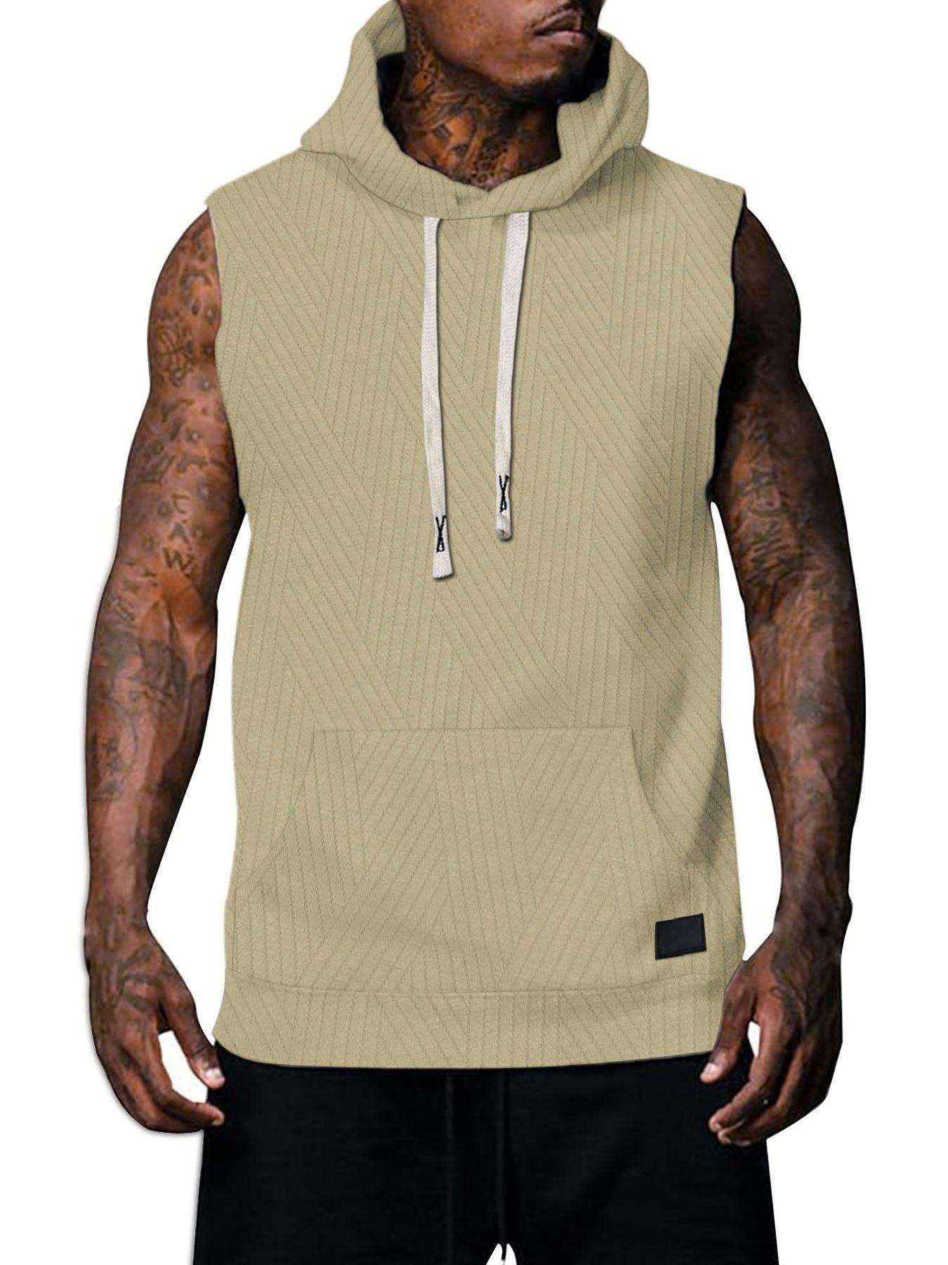 Sleeveless Vest Top Men's Waistcoat Hooded 1