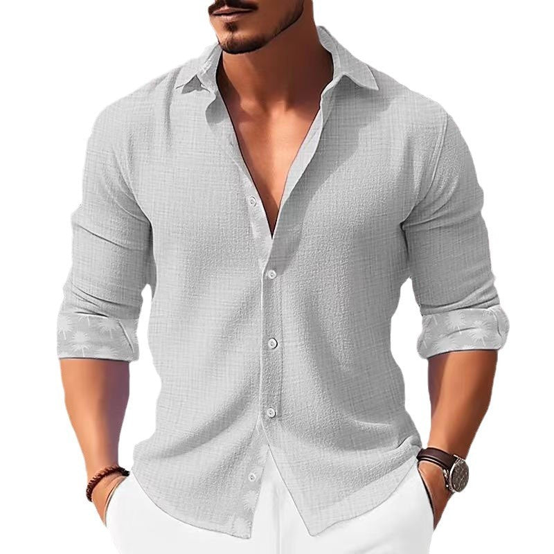 Printed Men's Clothing Fashion Long Sleeve Shirt UMAIR & HAYAT SELLER