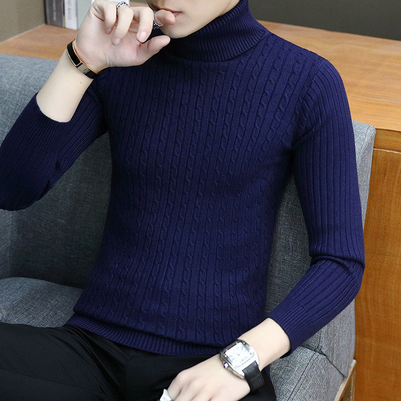 Slim-fit Sweater Men High Neck Bottoming T-shirt Sweater Men 1