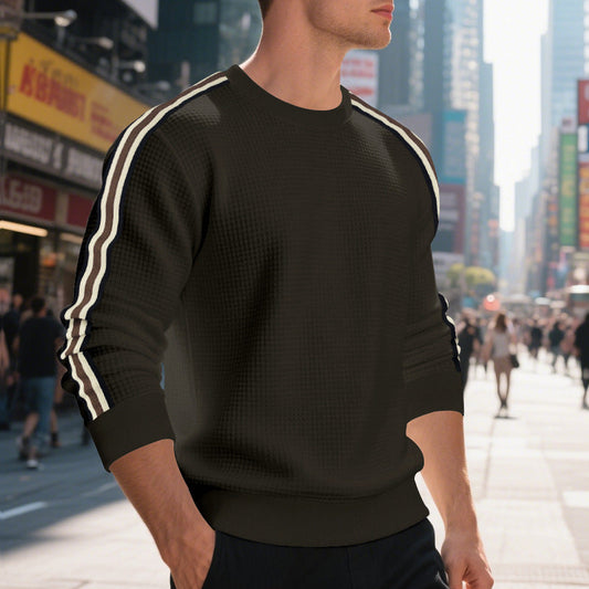 Casual Men's Loose Round Neck Sweater Thin 1