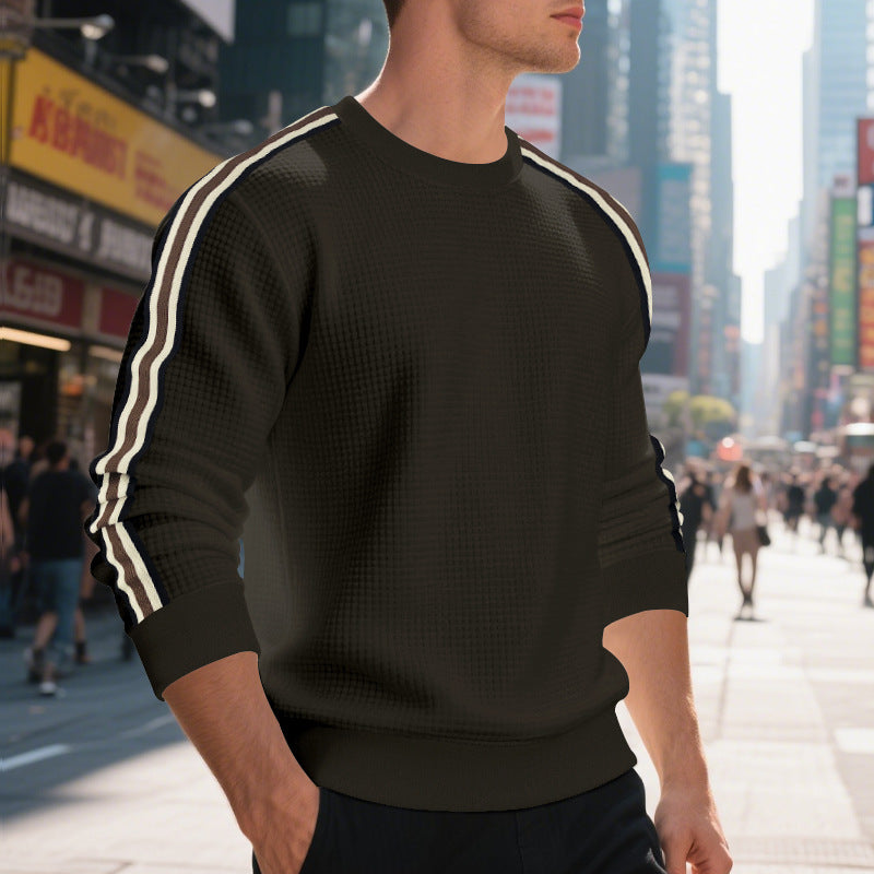 Casual Men's Loose Round Neck Sweater Thin 1