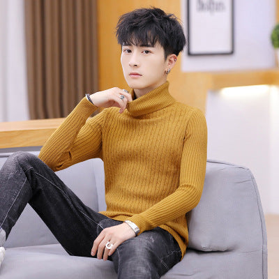 Slim-fit Sweater Men High Neck Bottoming T-shirt Sweater Men 1