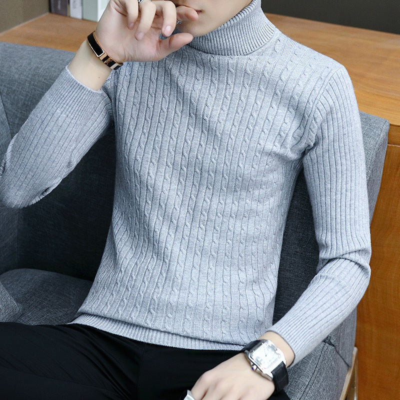 Slim-fit Sweater Men High Neck Bottoming T-shirt Sweater Men 1