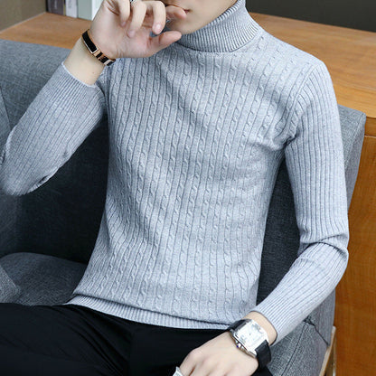 Slim-fit Sweater Men High Neck Bottoming T-shirt Sweater Men 1