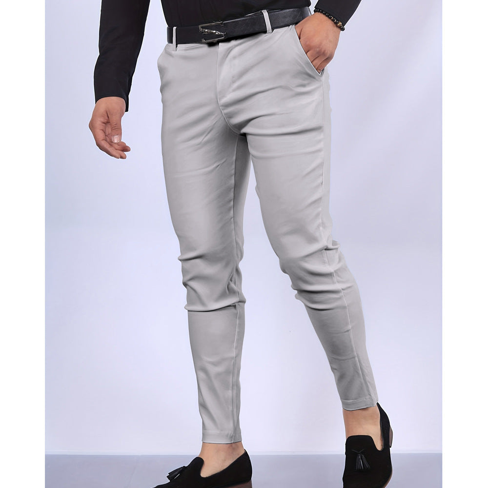 Men's Solid Color Faux Pocket Formal Casual Pants UMAIR & HAYAT SELLER