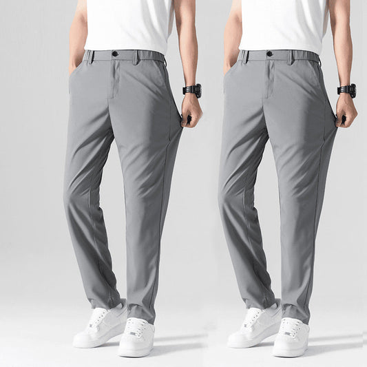 Business Casual Pants Stretch Suit Pants Men's Straight Draping UMAIR & HAYAT SELLER