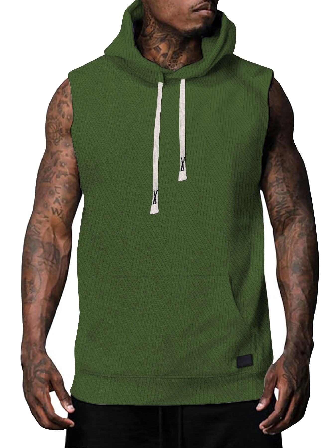 Sleeveless Vest Top Men's Waistcoat Hooded 1