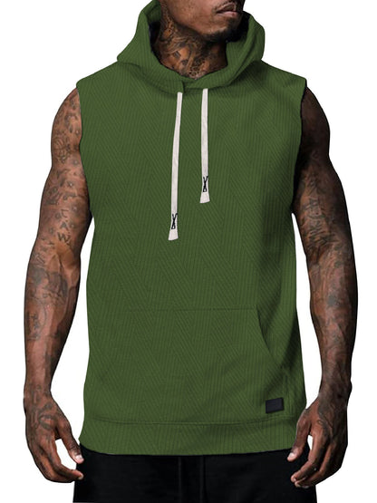 Sleeveless Vest Top Men's Waistcoat Hooded 1