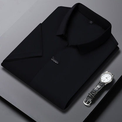 Ice Silk Short Sleeve Men's Fashion Casual Lapel 1