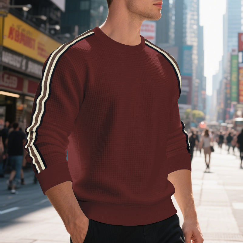 Casual Men's Loose Round Neck Sweater Thin 1