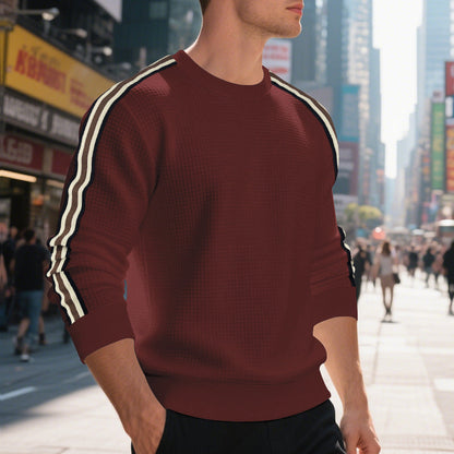 Casual Men's Loose Round Neck Sweater Thin 1