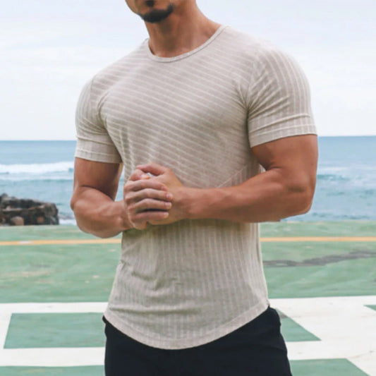 Men's Solid Color Casual Loose Short Sleeves 1