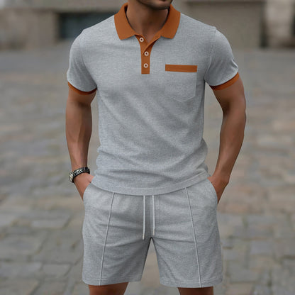 Summer New Men's Waffle Lapel Suit 1