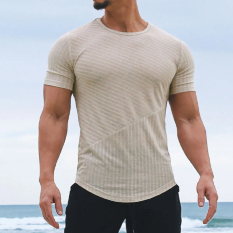 Men's Solid Color Casual Loose Short Sleeves 1
