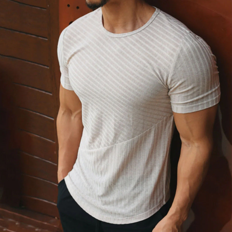 Men's Solid Color Casual Loose Short Sleeves 1