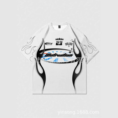 Fashion International Boutique Hot-selling Brand 3D Digital Printed Casual Short-sleeved T-shirt