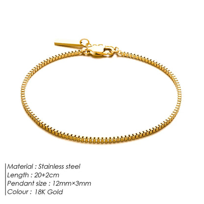 eManco Men's Personalized Creative Fashion Box Chain Bracelet  European UMAIR & HAYAT SELLER