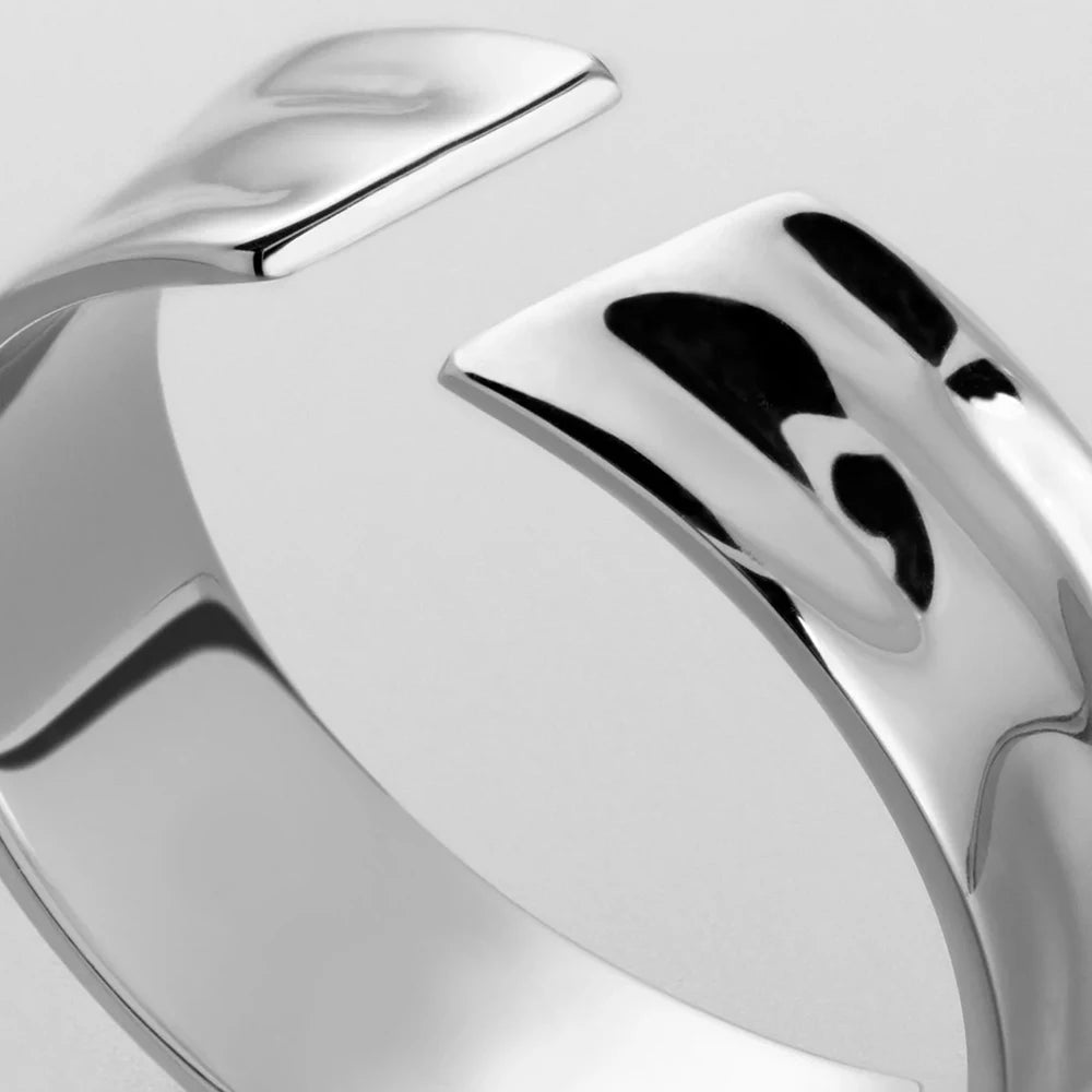 eManco Stainless Steel Gold-Plated Fashion Wide Ring Simple Punk Style Suitable UMAIR & HAYAT SELLER