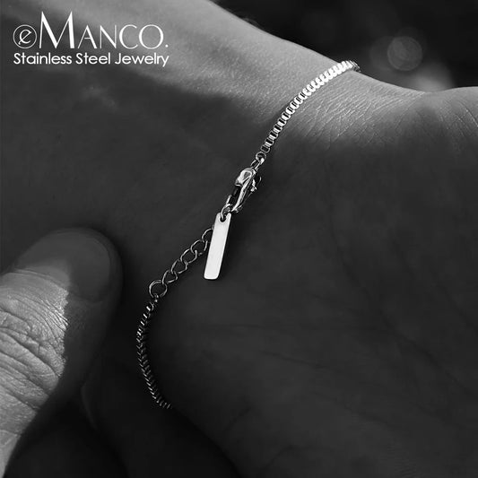 eManco Men's Personalized Creative Fashion Box Chain Bracelet  European UMAIR & HAYAT SELLER