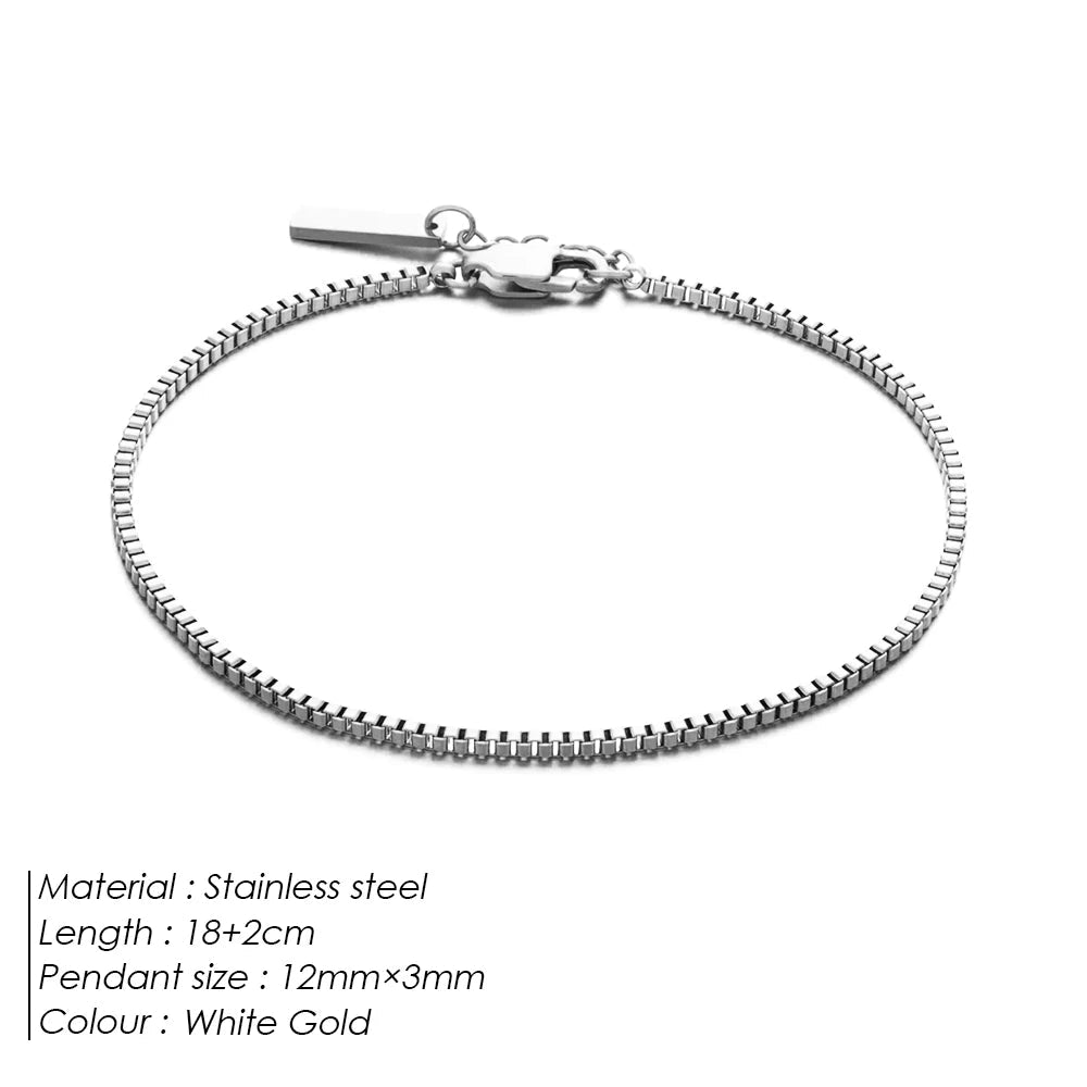 eManco Men's Personalized Creative Fashion Box Chain Bracelet  European UMAIR & HAYAT SELLER