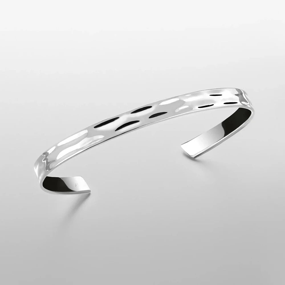 eManco Stainless Steel Polished Design C Shape 6MM Wide Bangle  Men UMAIR & HAYAT SELLER