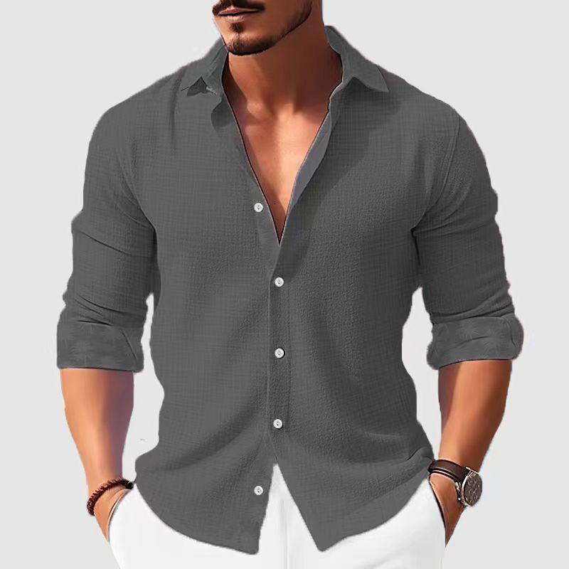 Printed Men's Clothing Fashion Long Sleeve Shirt UMAIR & HAYAT SELLER
