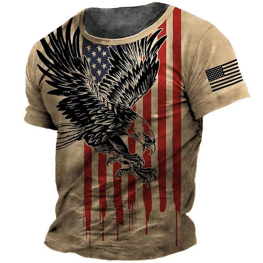 Printed Pattern Men's Short-sleeved T-shirt Casual Breathable Top UMAIR & HAYAT SELLER
