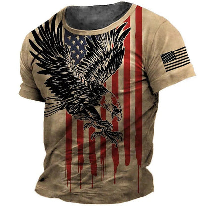Printed Pattern Men's Short-sleeved T-shirt Casual Breathable Top UMAIR & HAYAT SELLER