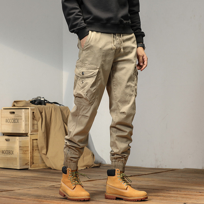 Overalls Men's Slim-fitting Ankle-tied Casual Pants Men's Pants Summer Trousers UMAIR & HAYAT SELLER