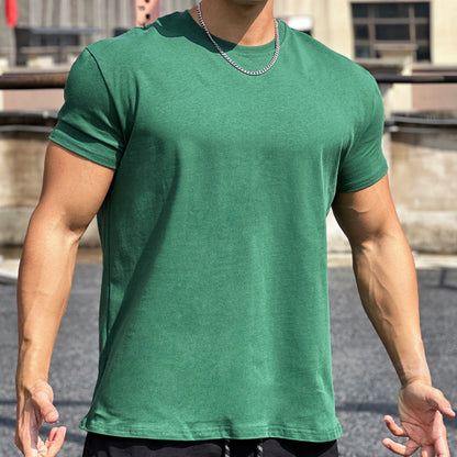 Muscle Sports Loose Cotton Fitness Short Sleeve Men UMAIR & HAYAT SELLER
