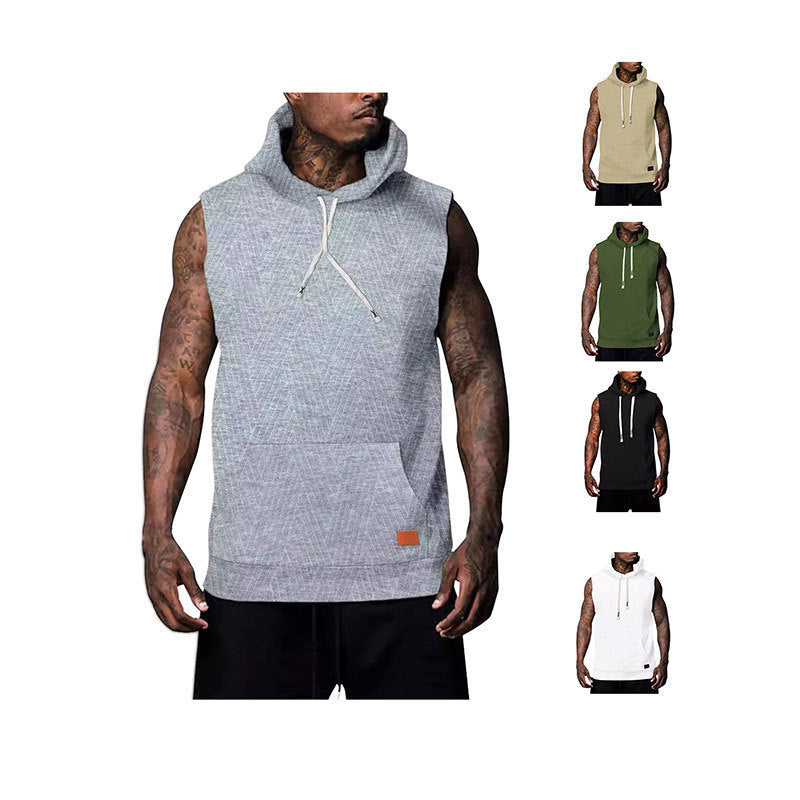 Sleeveless Vest Top Men's Waistcoat Hooded 1