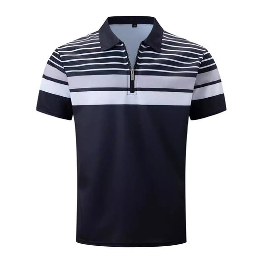 Business Striped Versatile T-shirt Men 1