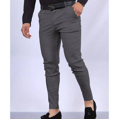 Men's Solid Color Faux Pocket Formal Casual Pants UMAIR & HAYAT SELLER