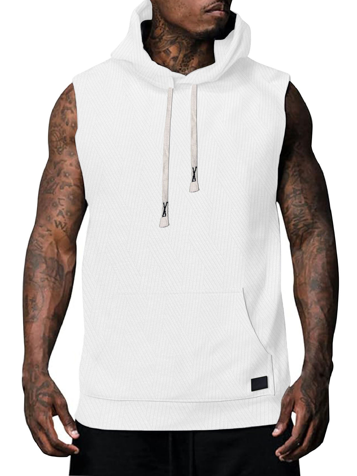 Sleeveless Vest Top Men's Waistcoat Hooded 1