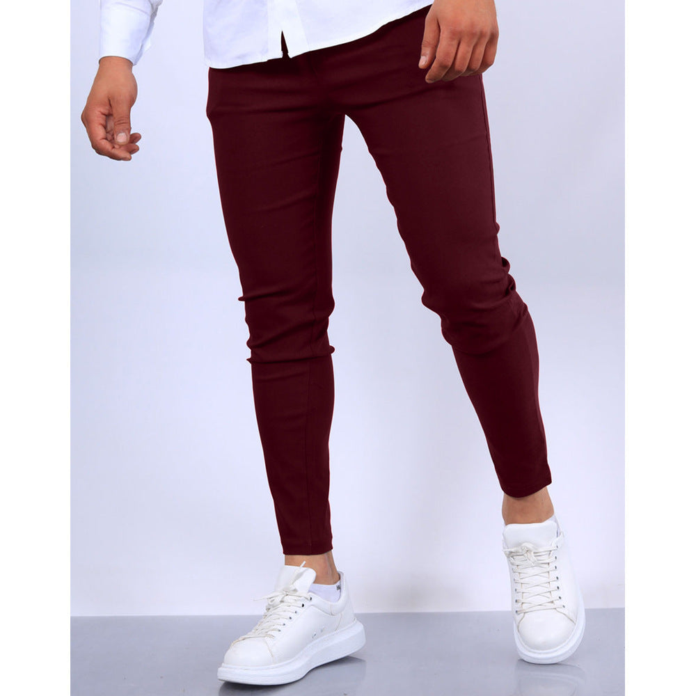 Men's Solid Color Faux Pocket Formal Casual Pants UMAIR & HAYAT SELLER